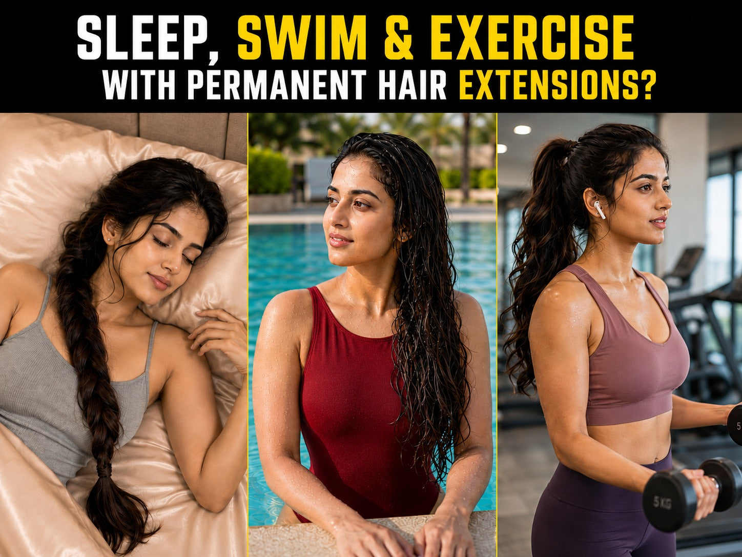 Can You Sleep, Swim and Exercise With Permanent Hair Extensions?