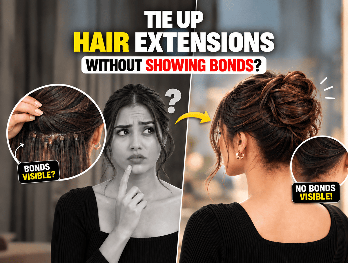 Can You Tie Up Permanent Hair Extensions Without Showing Bonds? - Alchemane Hair Extensions