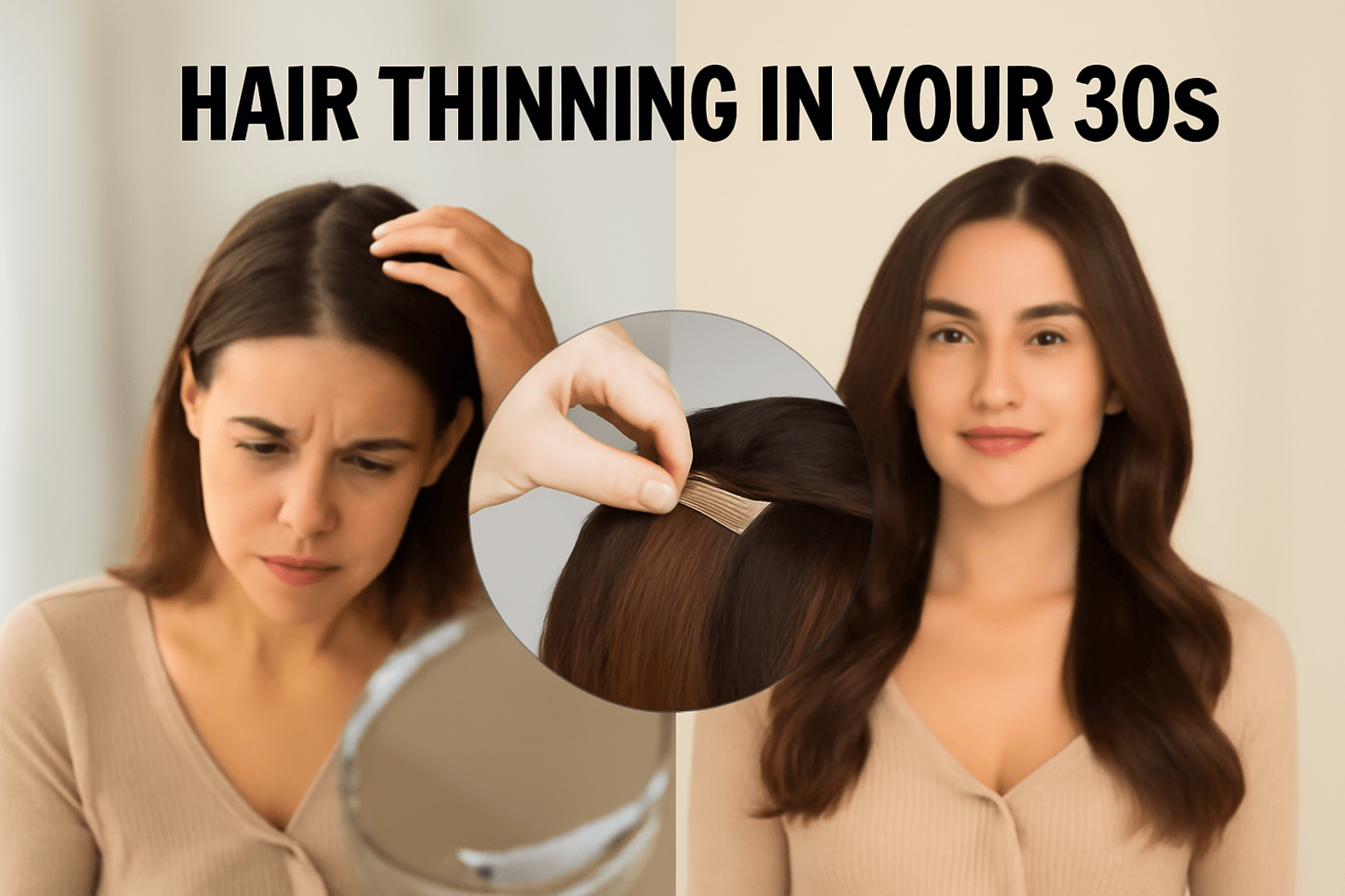 Hair Thinning in Your 30s? This Tape In Trick Changes Everything - Alchemane Hair Extensions