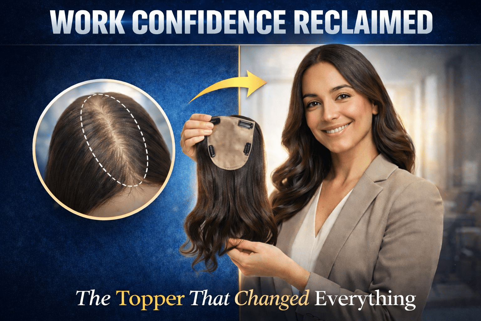 How I Regained My Confidence at Work with the Right Hair Topper - Alchemane Hair Extensions