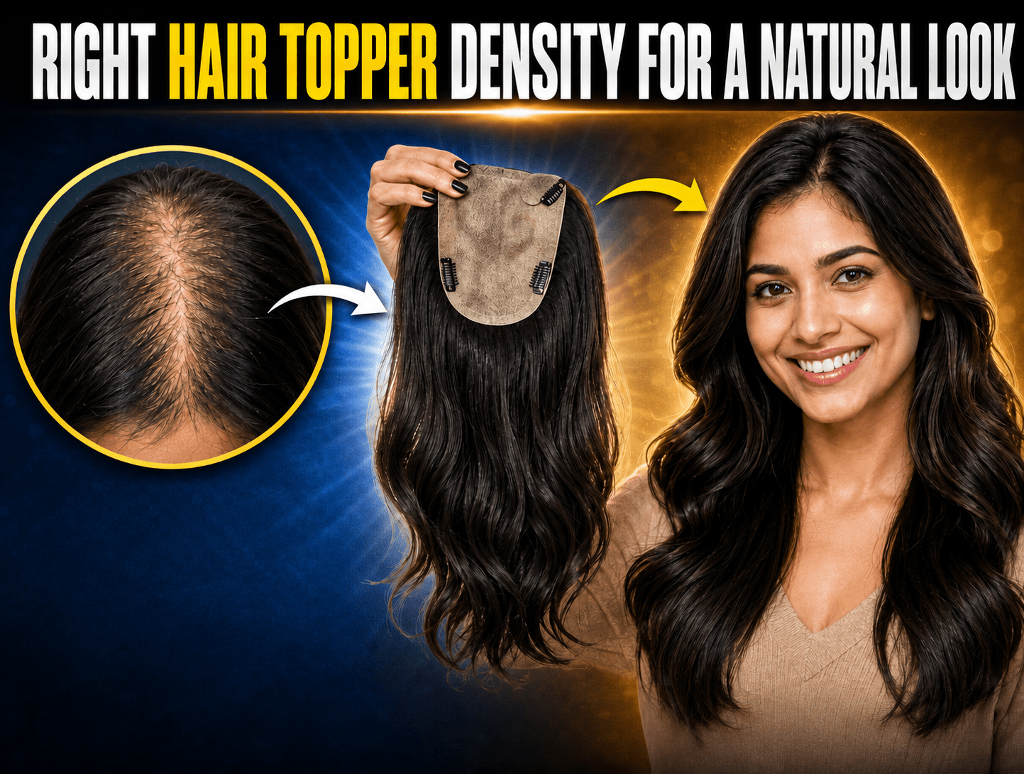How to Choose the Right Hair Topper Density for a Natural Look - Alchemane Hair Extensions