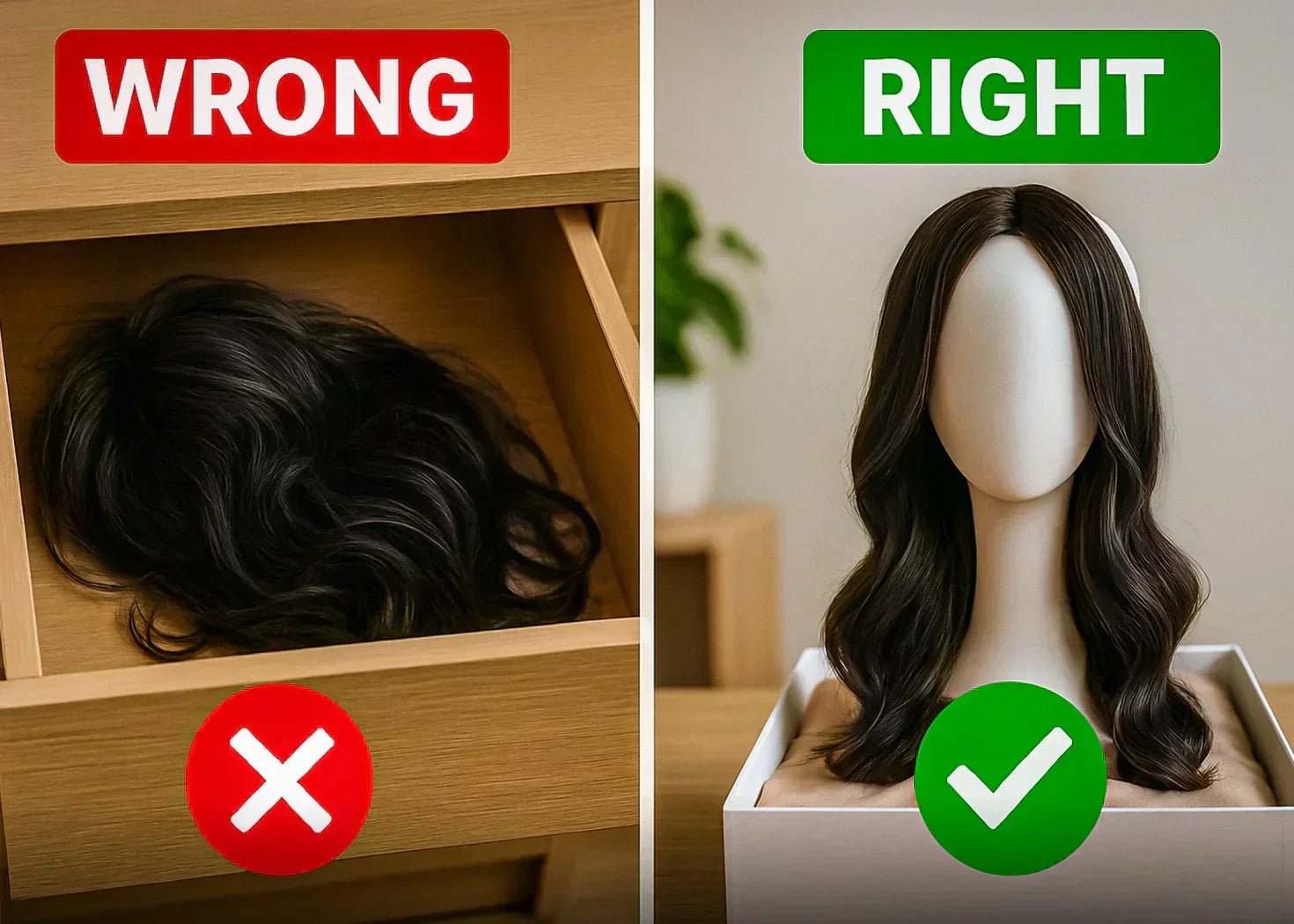 How to Store Your Wig Safely When Not in Use - Alchemane Hair Extensions