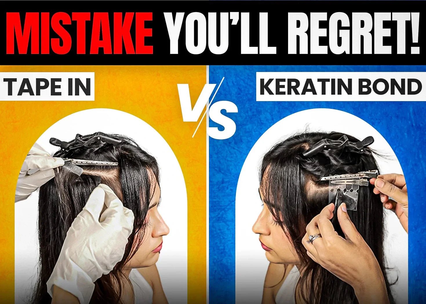 Tape in vs keratin bonds: which hair extensions method wins? - Alchemane Hair Extensions
