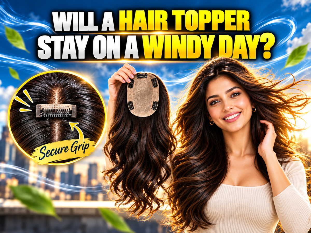 Will a Hair Topper Stay in Place on a Windy Day? - Alchemane Hair Extensions