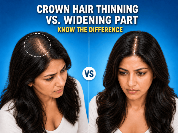 Crown Hair Thinning vs. Widening Part: Know the Difference