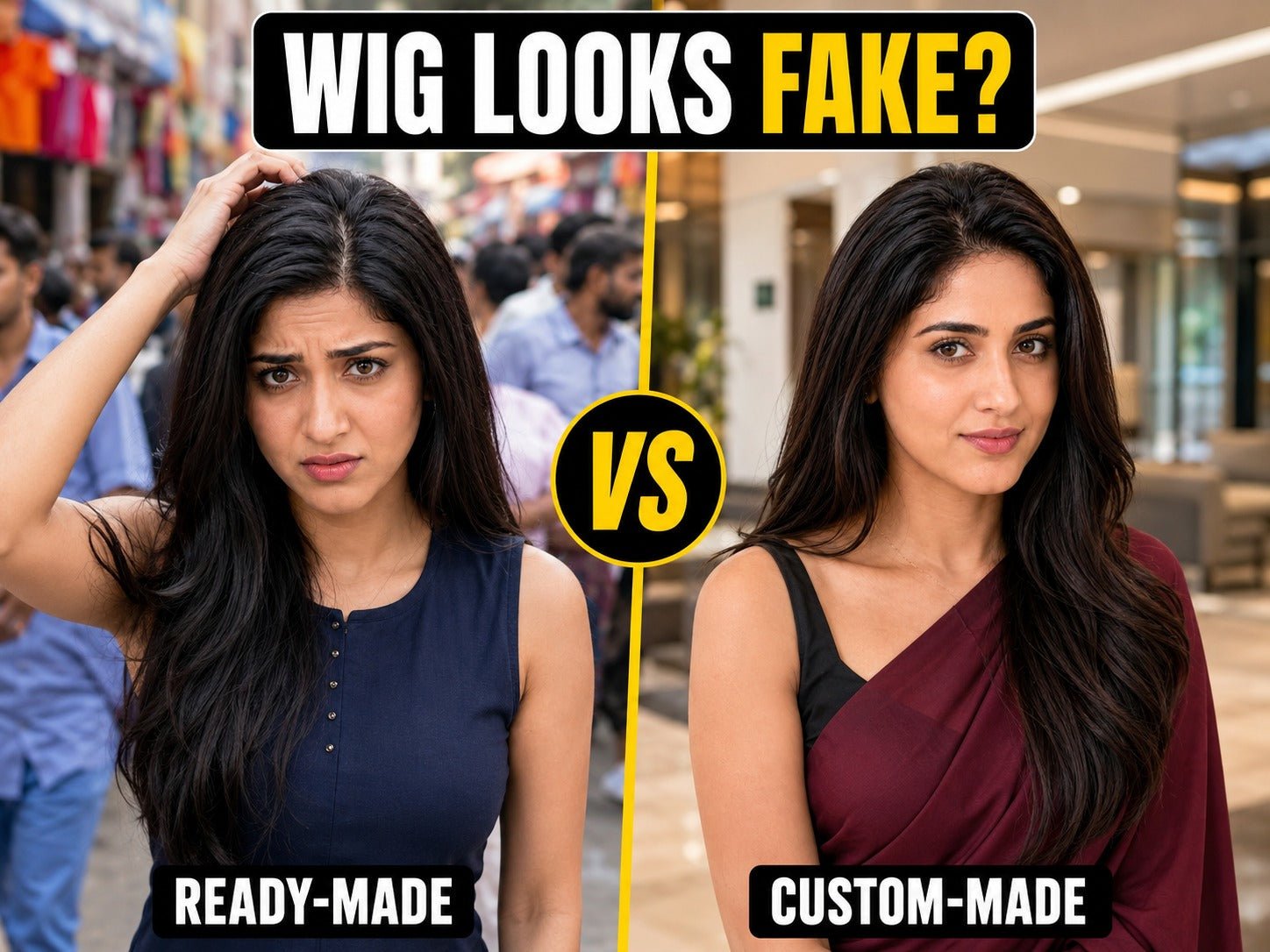 Custom-Made vs Ready-Made Wigs: What Works Better in India? - Alchemane Hair Extensions