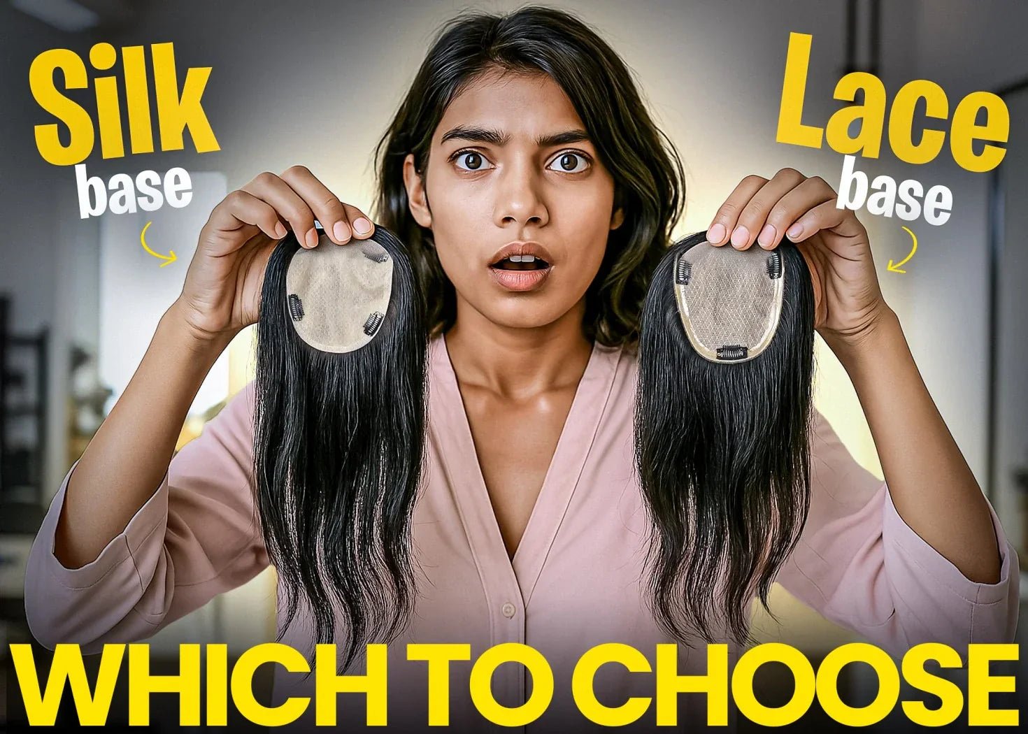 Is Skin or Silk Better? The Hair Topper Battle You Need to See! - Alchemane Hair Extensions