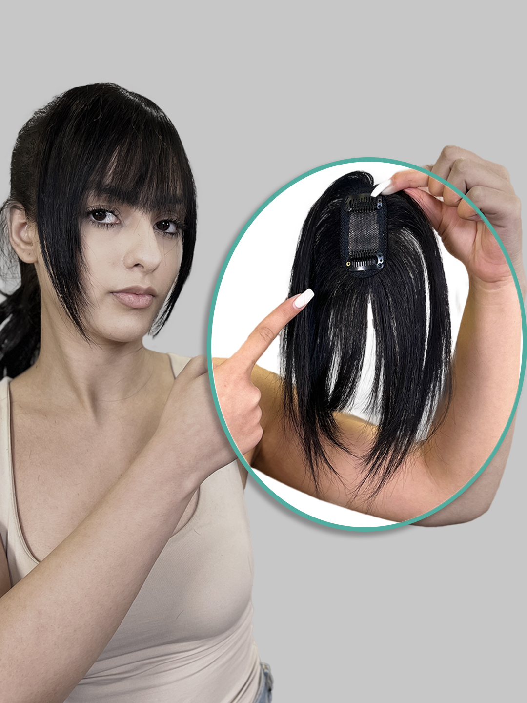 6 Inch Natural Straight Synthetic Fiber Bangs, 's Clip-in Bangs For Full  Fringe Hairstyles | SHEIN